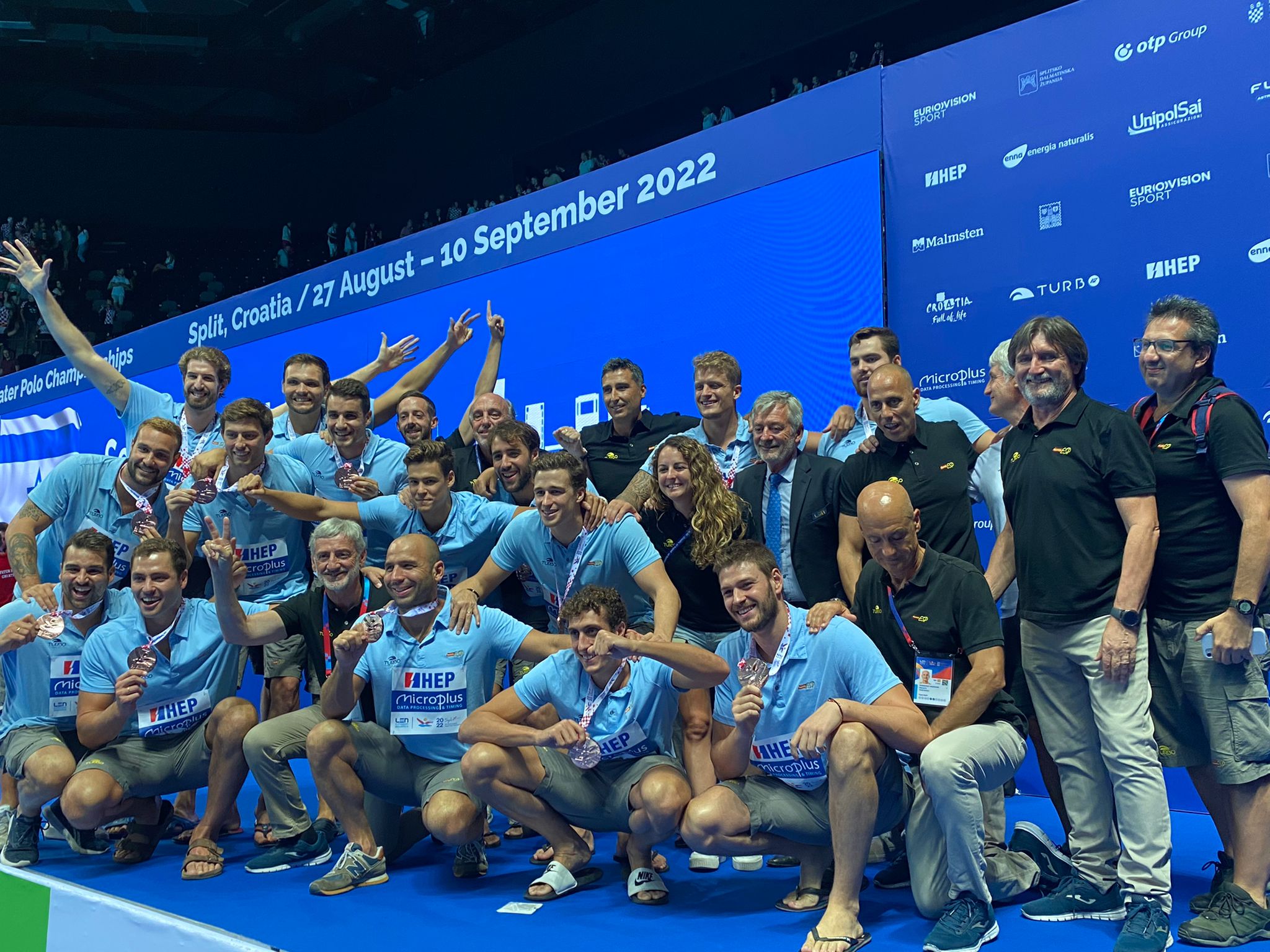 La selección masculina de waterpolo, bronce en el Campeonato de Europa